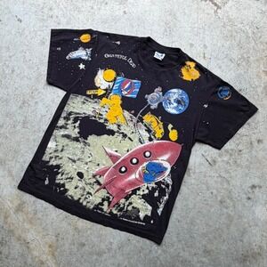 Vintage 1995 Grateful Dead Standing On The Moon Shirt Liquid Blue AOP Reprint XL
